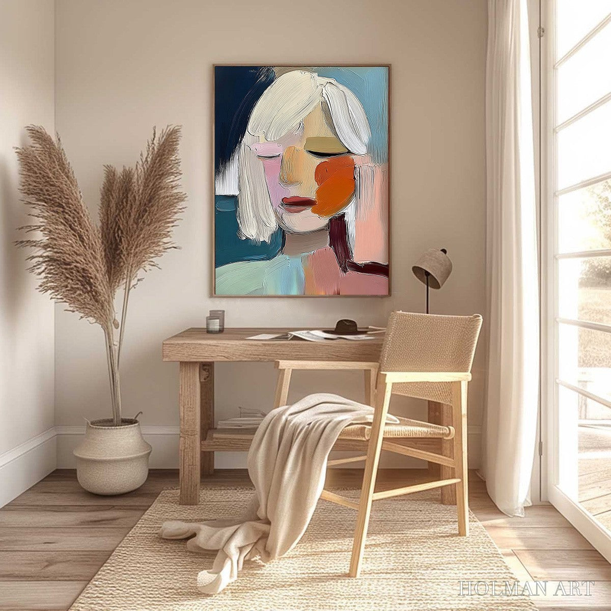 HOLMAN ART Whispers – Expressive Abstract Portrait Impasto Painting - image 6