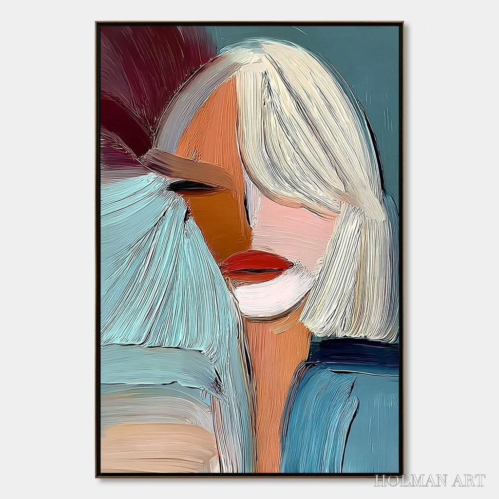 HOLMAN ART Enigma – Modern Abstract Portrait Painting of a Woman - image 1