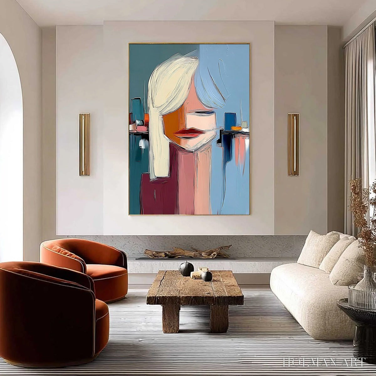 HOLMAN ART Urban Muse – Modern Abstract Portrait - image 4