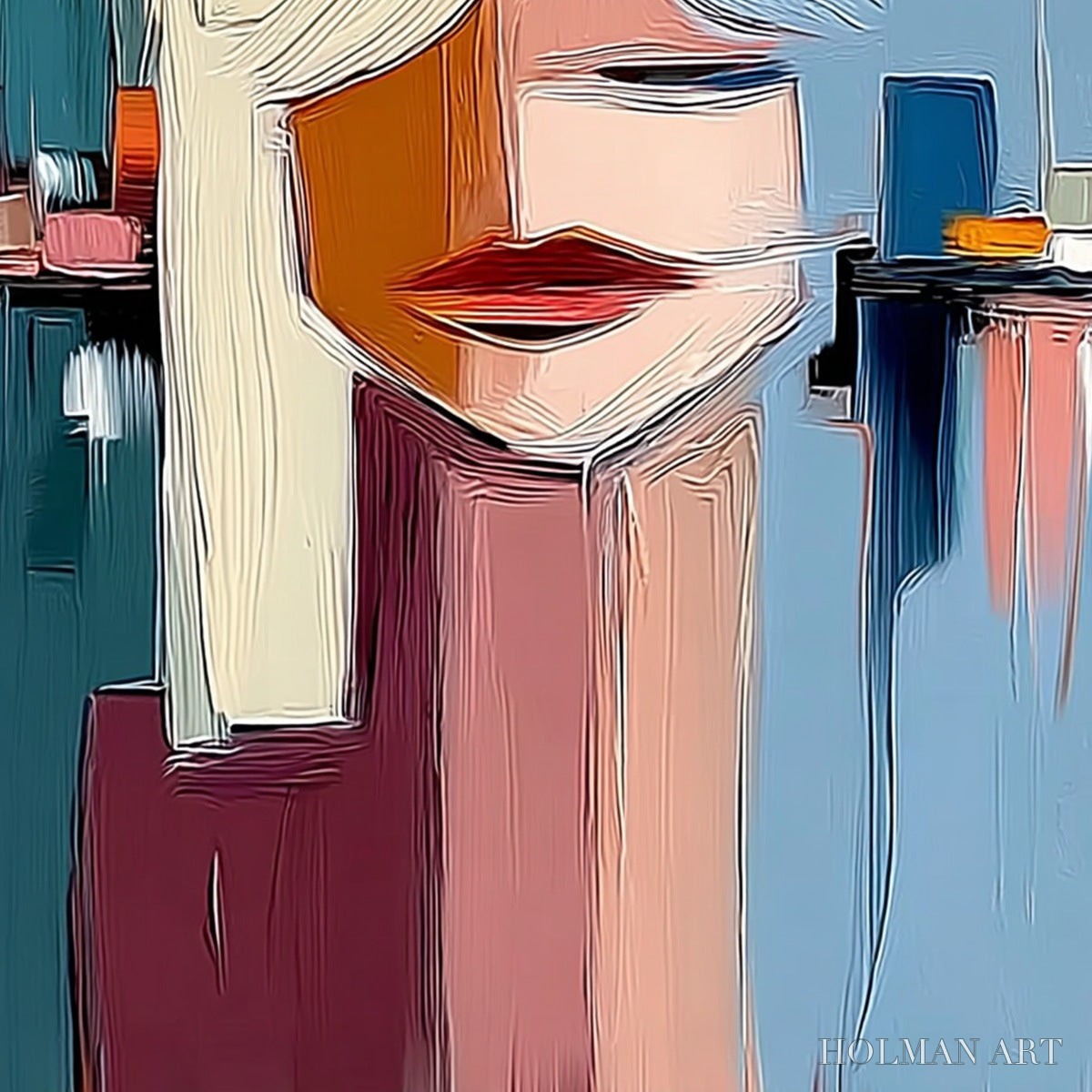 HOLMAN ART Urban Muse – Modern Abstract Portrait - image 5