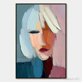 HOLMAN ART Fragmented Serenity – Colorful Abstract Portrait Impasto Oil Painting - image 1