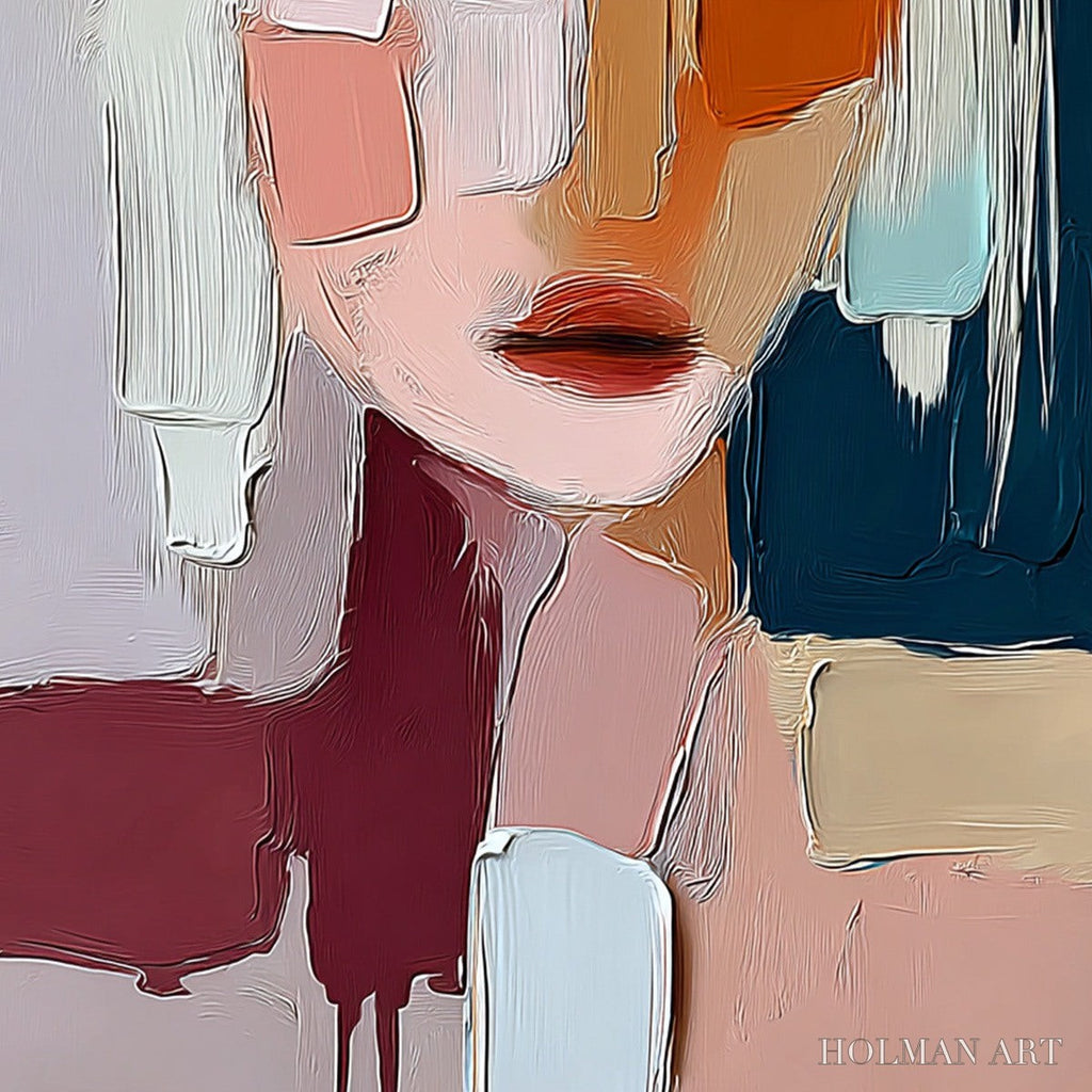 HOLMAN ART Urban Muse – Modern Abstract Figurative Portrait Painting - image 3