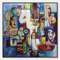 HOLMAN ART Urban Mosaic – Large Square Abstract Figurative - image 1