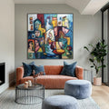 HOLMAN ART Urban Mosaic – Colorful Abstract Figurative Impasto Painting - image 2