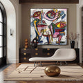 HOLMAN ART Fractured Gaze – Colorful Textured Abstract Figurative Impasto - image 2