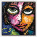 HOLMAN ART Kaleidoscope Soul – Colorful Abstract Impasto Portrait Oil Painting on Canvas - image 1