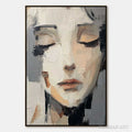 HOLMAN ART Echoes of Silence – Textured Abstract Portrait Oil Painting on Canvas - image 1