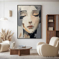 HOLMAN ART Echoes of Silence – Textured Abstract Portrait Oil Painting on Canvas - image 2