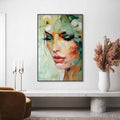 HOLMAN ART Verdant Reverie – Textured Palette Knife Portrait Oil Painting - image 2