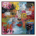 HOLMAN ART Static Mind – Colorful Abstract Impasto Portrait - image 1