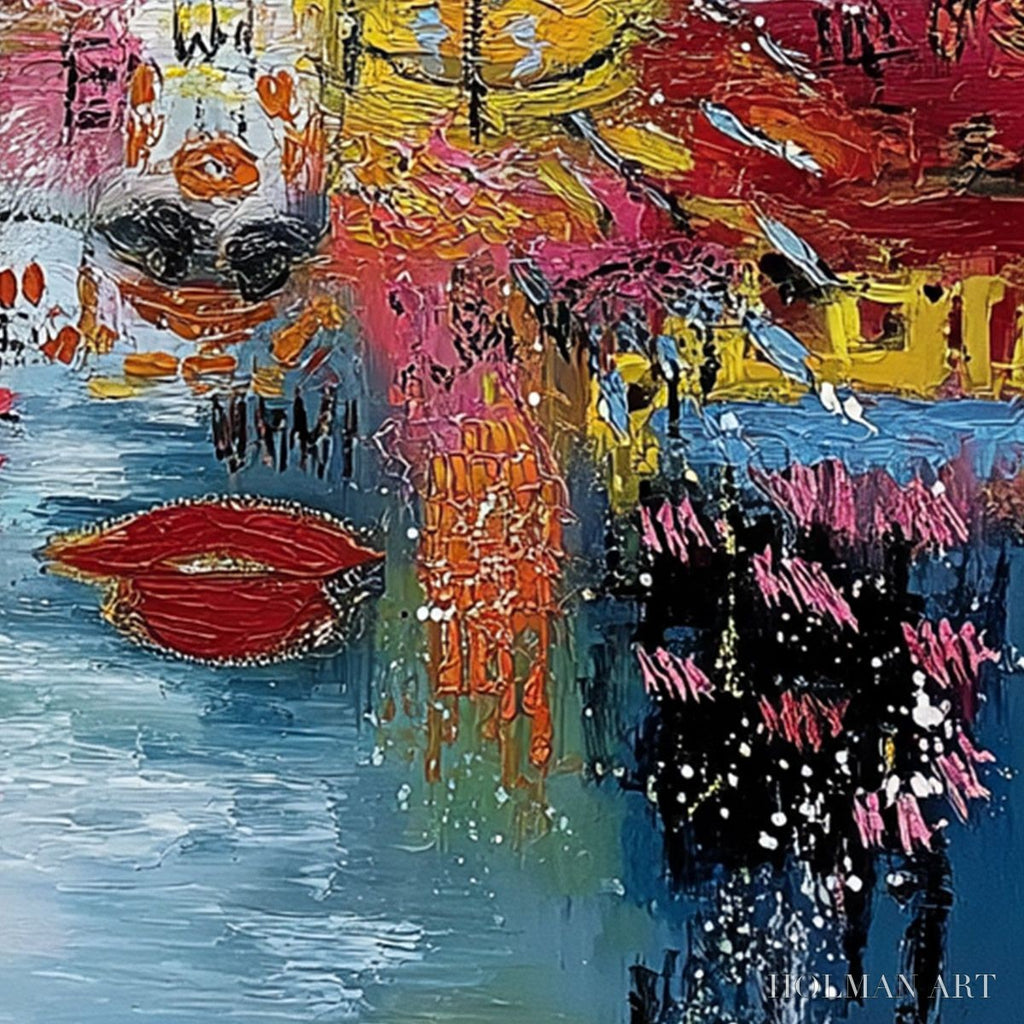 HOLMAN ART Static Mind – Colorful Abstract Impasto Portrait - image 5