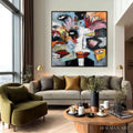 HOLMAN ART Voices in the Room – Bold Square Abstract Impasto Portrait Painting - image 2