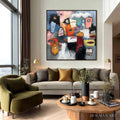 HOLMAN ART the Gathering – Large Colorful Square Abstract Impasto - image 2