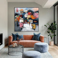 HOLMAN ART Concrete Carnival – Large Colorful Abstract Impasto Cityscape Painting - image 2