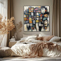HOLMAN ART Mosaic of Souls | Square Abstract Portrait Oil Painting for Wall - image 2