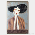 HOLMAN ART Contemplation Textured Portrait Oil Painting | Modern - image 1