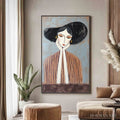 HOLMAN ART Contemplation Textured Portrait Oil Painting | Modern - image 2
