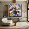 HOLMAN ART Inner Dialogue – Colorful Abstract Portrait Impasto - image 2