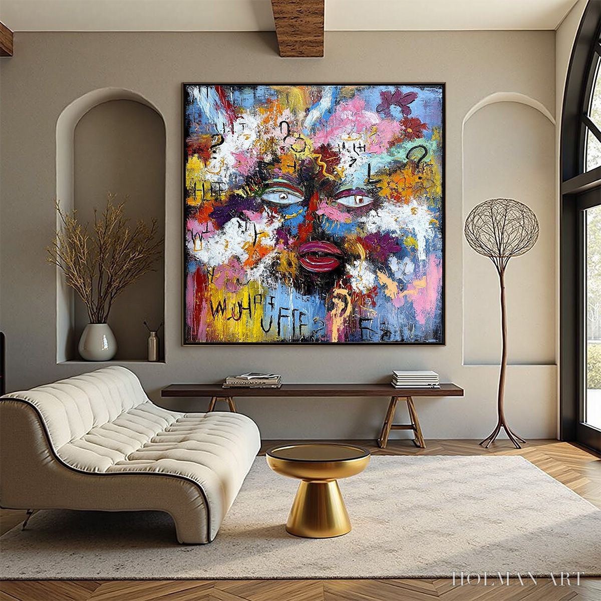 HOLMAN ART Inner Dialogue – Colorful Abstract Portrait Impasto - image 2