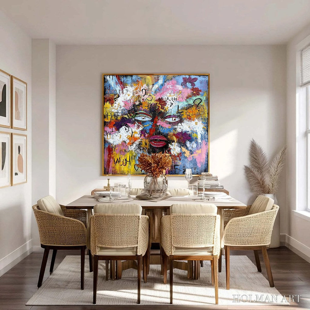 HOLMAN ART Inner Dialogue – Colorful Abstract Portrait Impasto - image 4