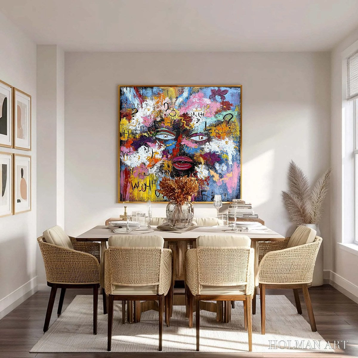 HOLMAN ART Inner Dialogue – Colorful Abstract Portrait Impasto - image 4