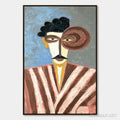 HOLMAN ART the Gentleman – Expressive Abstract Portrait Oil Painting for Modern Decor - image 1