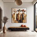 HOLMAN ART the Companions – Textured Figurative Portrait Oil Painting with Palette Knife - image 2