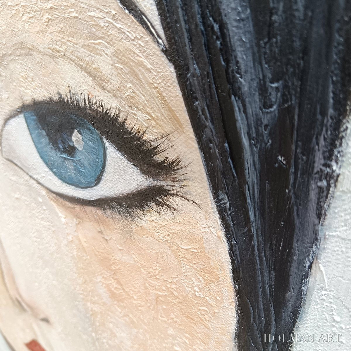 HOLMAN ART Ready to Ship | Serene Gaze | 28''X40'' | 70x100cm | Wood Frame - image 4