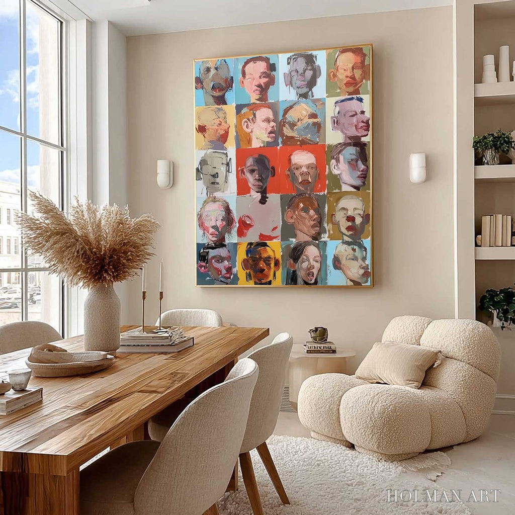 HOLMAN ART Chorus of Faces – Expressive, Textured Portrait Series - image 3