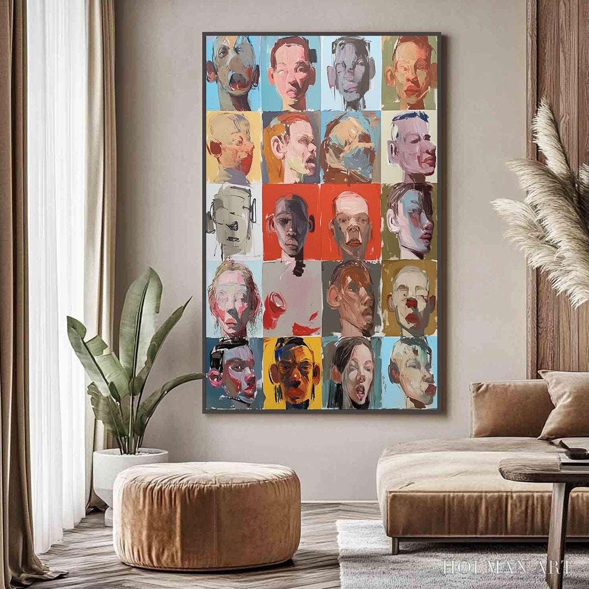 HOLMAN ART Chorus of Faces – Expressive, Textured Portrait Series - image 4