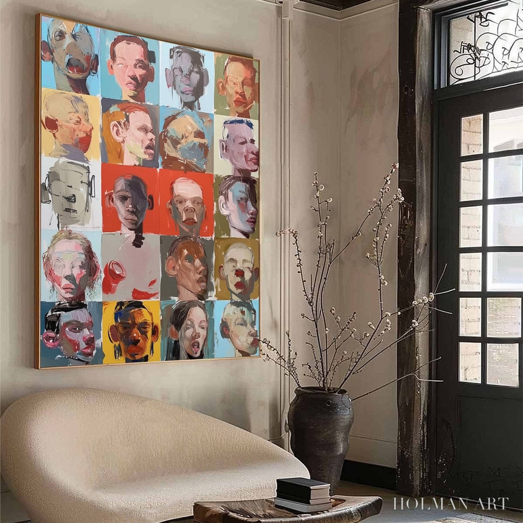 HOLMAN ART Chorus of Faces – Expressive, Textured Portrait Series - image 6