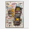 HOLMAN ART Crowned Figures – Graffiti-Style Portrait Oil Painting - image 1