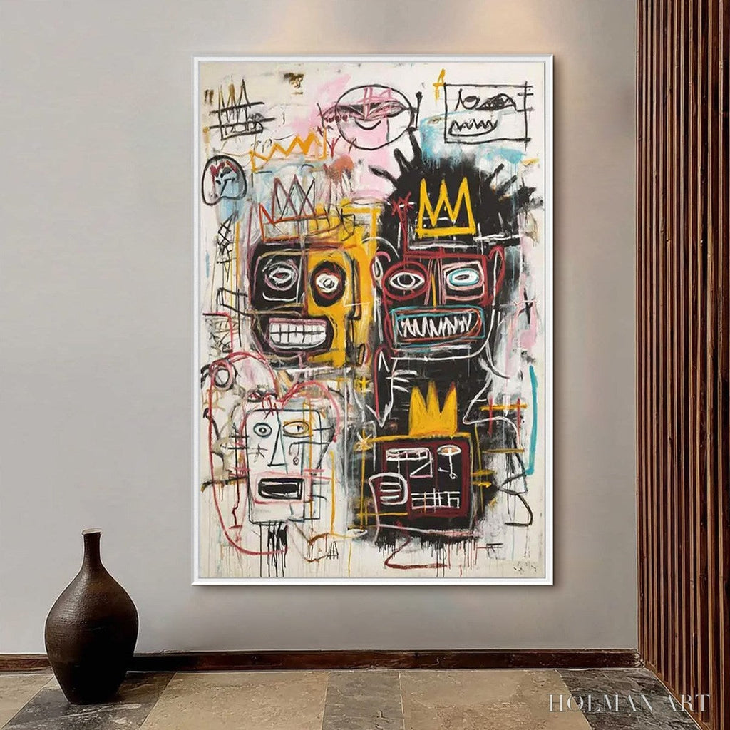 HOLMAN ART Crowned Figures – Graffiti-Style Portrait Oil Painting - image 2