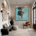 HOLMAN ART Submerged Serenity – Figurative Underwater Portrait Oil Painting - image 2
