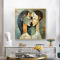 HOLMAN ART Unity in Contrast – Textured Abstract Figurative Oil Painting - image 2