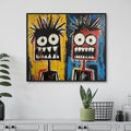 HOLMAN ART Duality – Vibrant Abstract Portrait Oil Painting of Two Figures - image 2