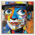 HOLMAN ART Laughing Eyes – Textured Impasto Clown Portrait Oil Painting - image 1