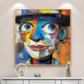 HOLMAN ART Laughing Eyes – Textured Impasto Clown Portrait Oil Painting - image 2
