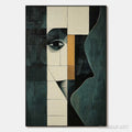 HOLMAN ART Reflection – Minimalist Abstract Portrait Oil Painting - image 1