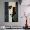HOLMAN ART Reflection – Minimalist Abstract Portrait Oil Painting - image 2