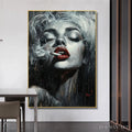 HOLMAN ART Crimson Muse – Vertical Portrait Oil Painting on Canvas - image 2