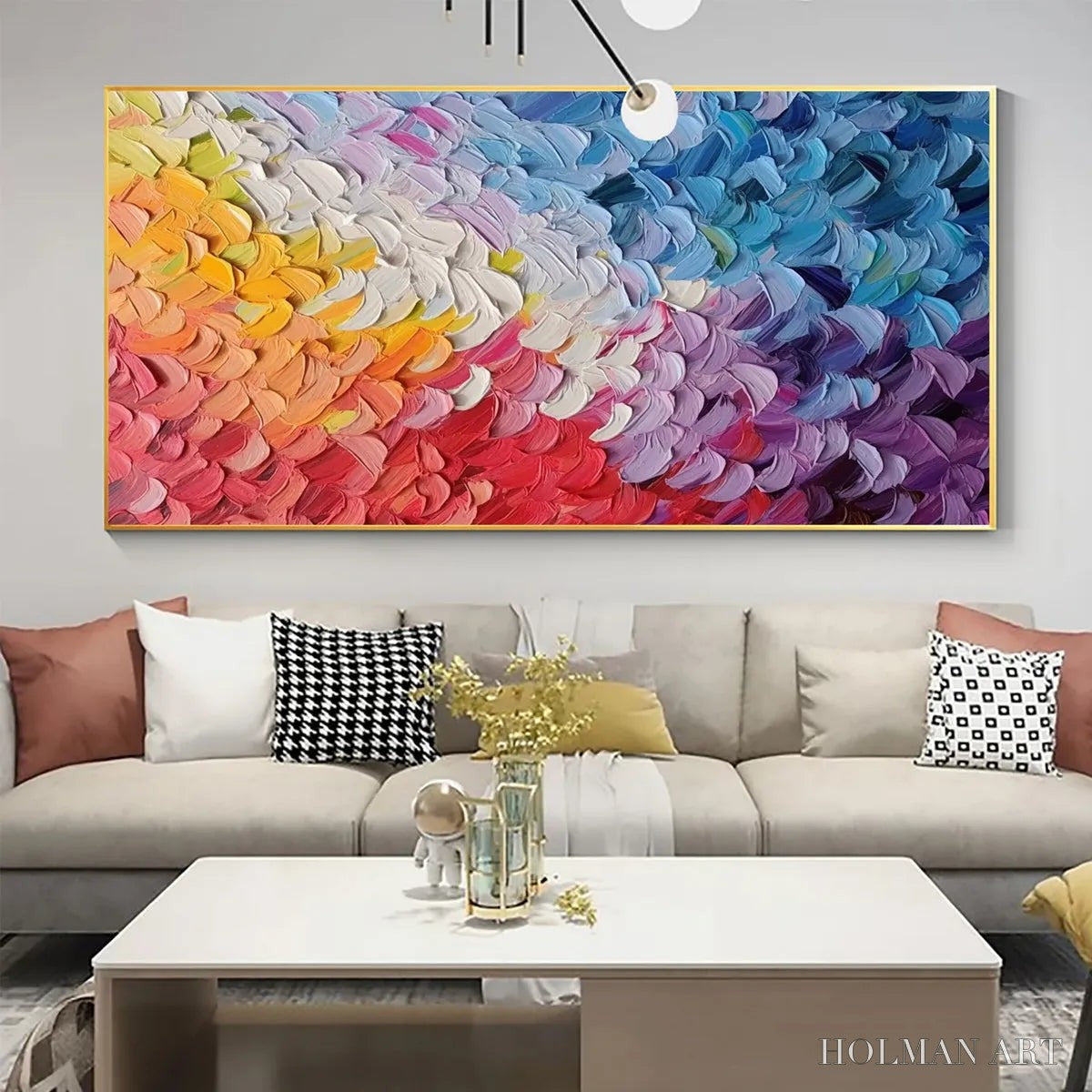 HOLMAN ART Pastel Dreamscape – Abstract Textured Impasto Oil Painting on Canvas - image 5
