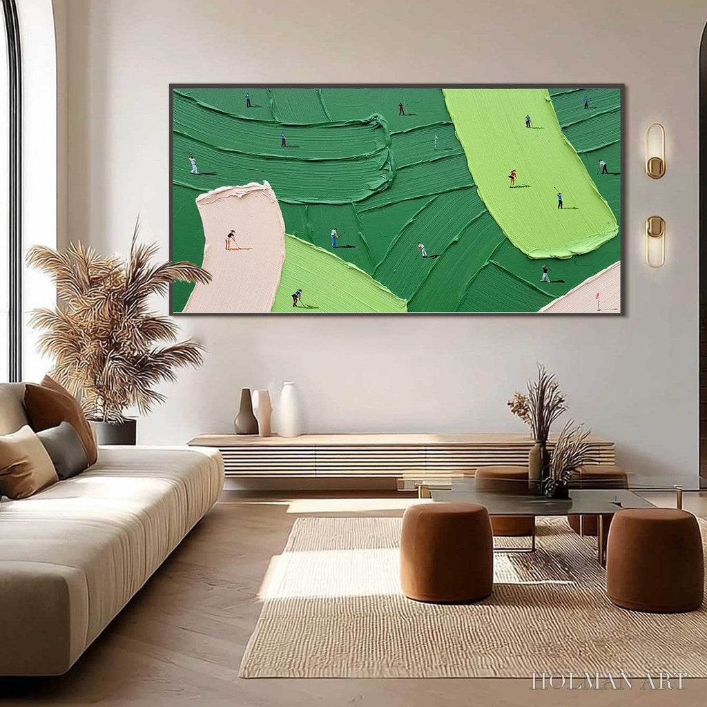 HOLMAN ART Green Swing – Textured Impasto Golf Scene Painting - image 2