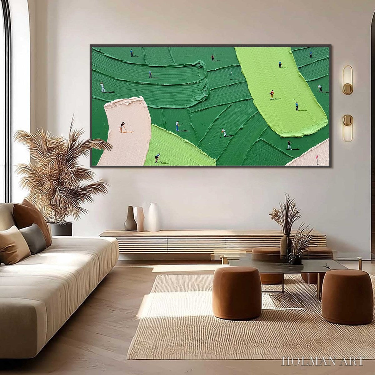 HOLMAN ART Green Swing – Textured Impasto Golf Scene Painting - image 2