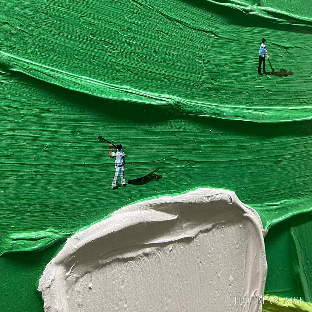 HOLMAN ART Green Swing – Textured Impasto Golf Scene Painting - image 3