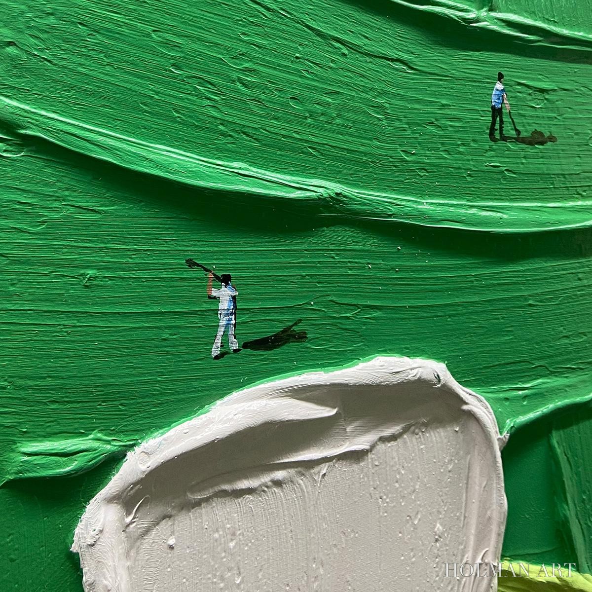 HOLMAN ART Green Swing – Textured Impasto Golf Scene Painting - image 3