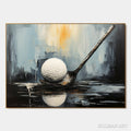 HOLMAN ART Poised – Textured Minimalist Golf Still Life Oil Painting - image 1