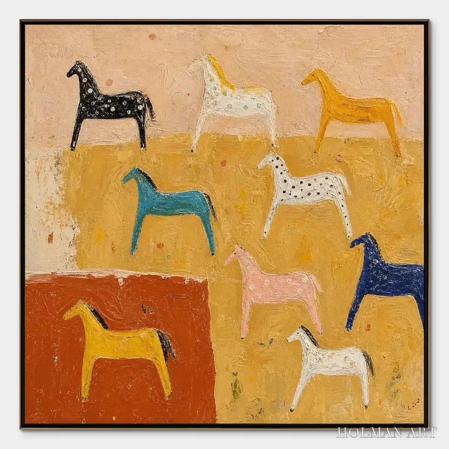 Joyful Horse – Colorful Horse Pattern Painting