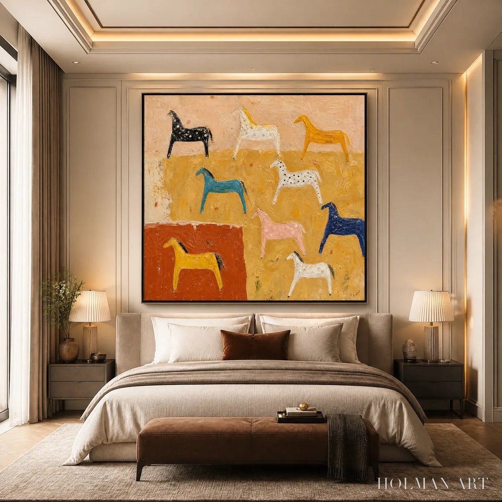 HOLMAN ART Joyful Horse – Colorful Horse Pattern Painting - image 2