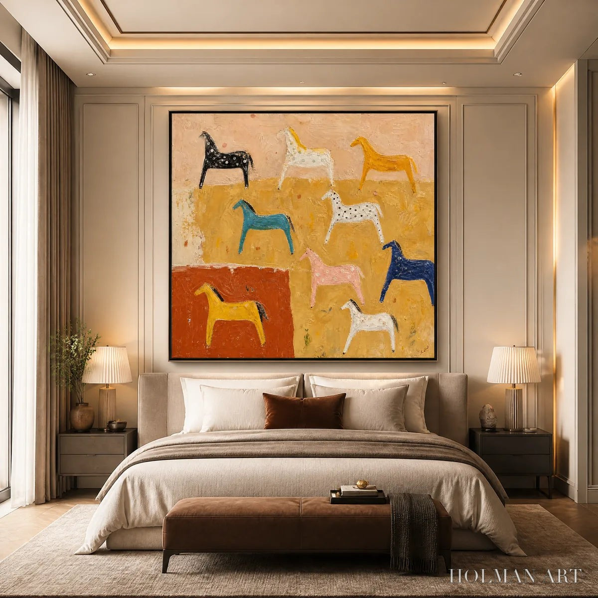 HOLMAN ART Joyful Horse – Colorful Horse Pattern Painting - image 2